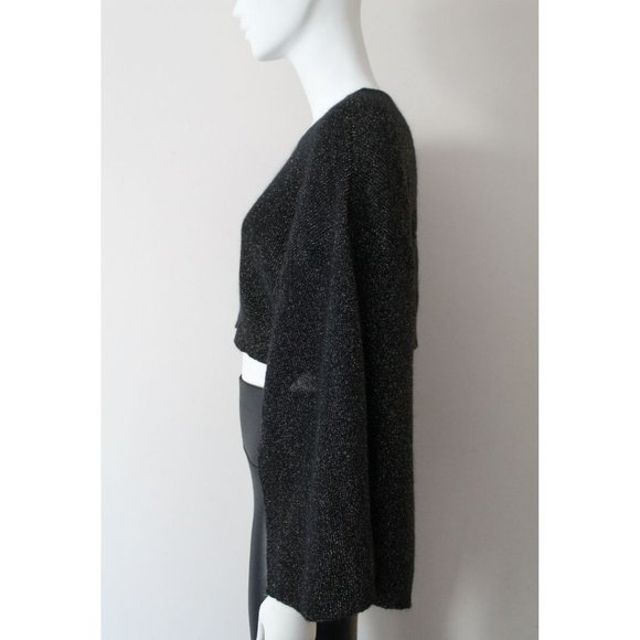 Babaton 1-01 Hyde Sweater Black Size Small Cropped Relaxed Mohair Aritzia - Picture 3 of 5